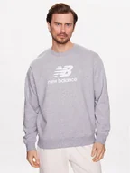 Bluzy męskie - New Balance Bluza MT31538 Szary Relaxed Fit - miniaturka - grafika 1