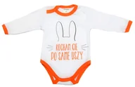 Body dla niemowląt - Body niemowlęce KOCHAM CIĘ PO SAME USZY białe 68 - miniaturka - grafika 1