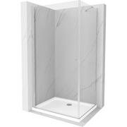 Kabiny prysznicowe - Mexen Pretoria kabina prysznicowa uchylna 80x70 cm, transparent, chrom + brodzik Flat - miniaturka - grafika 1