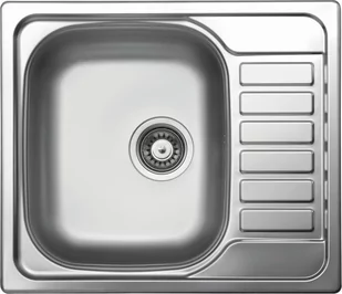Zlew KERNAU KSS G 455 1B1D stal LEN - Zlewozmywaki - miniaturka - grafika 1