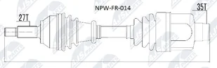 Wał napędowy NTY NPW-FR-014 - Układ napędowy - akcesoria - miniaturka - grafika 1