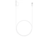Telefony OUTLET - OUTLET Kabel USB-C SAMSUNG EP-DG930DWEGWW USB Typ C i Micro Biały - miniaturka - grafika 1