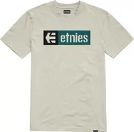 Koszulki męskie - t-shirt męski ETNIES NEW BOX TEE Natural - miniaturka - grafika 1