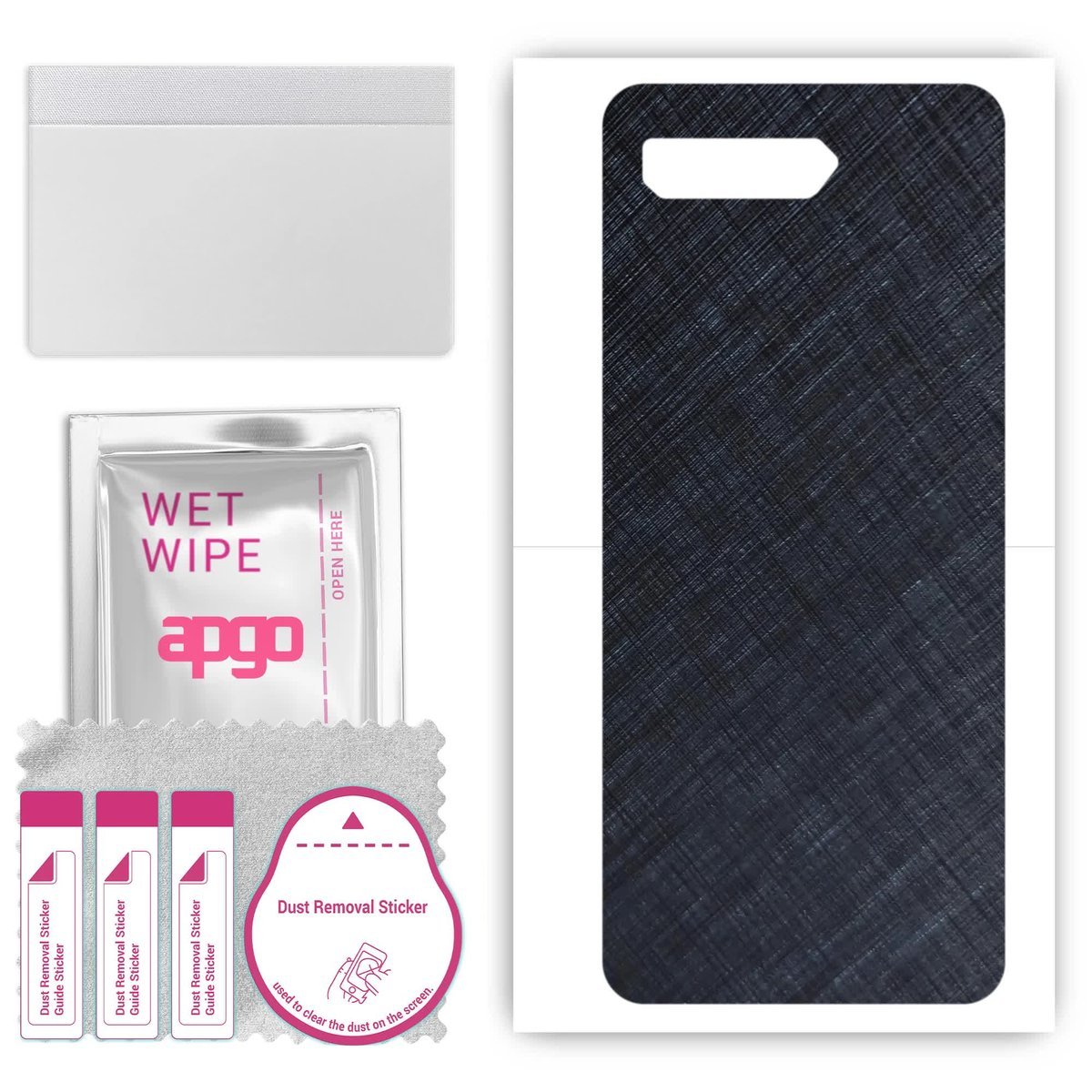 Folia naklejka skórka strukturalna na TYŁ do Asus ROG Phone 5 Ultimate - Tytan Niebieski - apgo SKINS