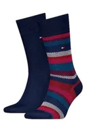 Skarpetki męskie - Tommy Hilfiger wielokolorowe skarpety męskie 2 pack, Rozmiar 43-46 - miniaturka - grafika 1