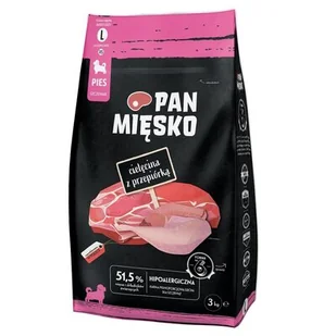 Pan Mięsko dla Szczeniąt Cielęcina z Przepiórką L 3kg - Sucha karma dla psów - miniaturka - grafika 1