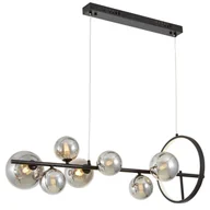 Lampy sufitowe - NOWOCZESNA LAMPA WISZĄCA CZARNO-DYMIONA MERIDO W7 - miniaturka - grafika 1