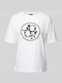 Koszulki i topy damskie - T-shirt z obszyciem z kamieni stras - miniaturka - grafika 1