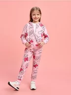 Spodnie i spodenki dla dziewczynek - Sinsay - Spodnie dresowe Myszka Minnie - różowy - miniaturka - grafika 1
