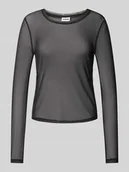Bluzki damskie - Bluzka z długim rękawem o półprzezroczystym designie model ‘JUDITH’ - miniaturka - grafika 1