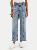 Spodnie damskie - Guess Jeans Jeansy W6RA1H D5M4M Niebieski Wide Leg - miniaturka - grafika 1