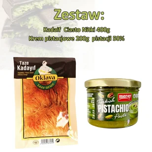 Zestaw do Dubajskiej Czekolady: Kadaif 400g i Pasta Pistacjowa 200g – 50% - Dodatki do ciast w proszku - miniaturka - grafika 1