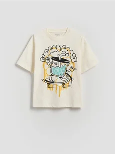 Reserved - T-shirt oversize - biały - Koszulki dla chłopców - miniaturka - grafika 1