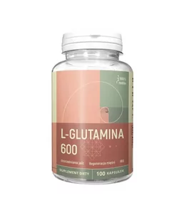 L-glutamina 600mg  Suplement diety, 100 kaps. Nanga - Witaminy i minerały - miniaturka - grafika 1