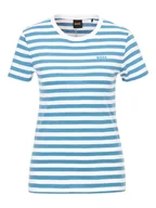 Koszulki i topy damskie - BOSS Orange Koszulka w kolorze biało-niebieskim - miniaturka - grafika 1