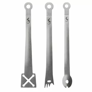 Szczypce do przystawek, 3 szt., stal nierdzewna, dł. 15 - 18 cm kod: LU-00033710 - Inne sztućce - miniaturka - grafika 1