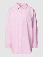 Koszule damskie - Bluzka o kroju oversized z wykładanym kołnierzem model ‘OXFORD’ - miniaturka - grafika 1