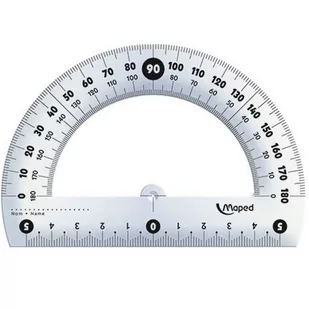 Maped 146134 Kątomierz półkolisty CLASSIC 12cm 180° przezroczysty - Inne urządzenia pomiarowe - miniaturka - grafika 1