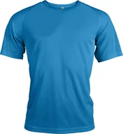 Koszulki męskie - Kariban ProAct Męska koszulka sportowa PA438 Turquoise Aqua Blue L - miniaturka - grafika 1