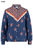 Koszule damskie - Wrangler Combi Shirt Damska Koszula Materiałowa Blue Depths W5N7Tixjy-S - miniaturka - grafika 1