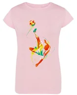 Koszulki i topy damskie - Modny T-Shirt Kolorowy nadruk Piłkarz R.L - miniaturka - grafika 1