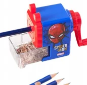 Temperówki - temperówka szkolna do szkoły manualna SPIDERMAN na korbkę z pojemnikiem - miniaturka - grafika 1