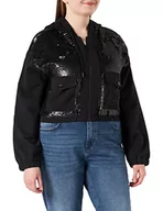 Bluzy damskie - Love Moschino Damska bluza z kapturem, Czarny, 46 - miniaturka - grafika 1