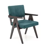 Krzesła - Krzesło Drewniane Memory Heban / Ciemny Zielony Halmar - miniaturka - grafika 1