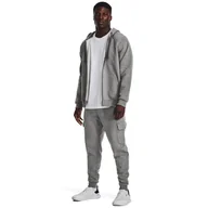 Spodnie sportowe męskie - Męskie spodnie dresowe Under Armour UA Rival Fleece Cargo Jogger - szare - UNDER ARMOUR - miniaturka - grafika 1