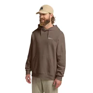 Bluzy męskie - Męska bluza z kapturem Jack Wolfskin ESSENTIAL HOODIE M cold coffee - S - miniaturka - grafika 1