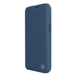 Nillkin Qin Cloth Pro Case etui do iPhone 14 Plus osłona na aparat kabura pokrowiec obudowa z klapką niebieski - Etui i futerały do telefonów - miniaturka - grafika 3