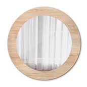 Lustra - Piękne Lustro Ścienne Okrągłe Drewno 60cm - miniaturka - grafika 1