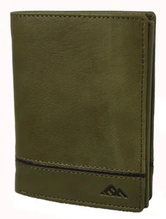 Portfel Męski Skórzany EL FORREST Duży Pionowy Bez Zapięcia Dwa Skrzydełka 859 12 RFID OLIWKOWY 13 x 10 x 2.5 [cm] - Portfele - miniaturka - grafika 3