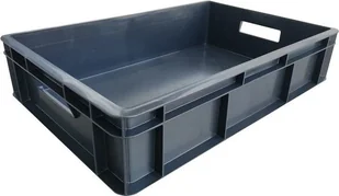 Artech Pojemnik transportowy EURO 130 regranulat wym. 600 x 400 x 130 mm czarny - Pojemniki przemysłowe - miniaturka - grafika 1