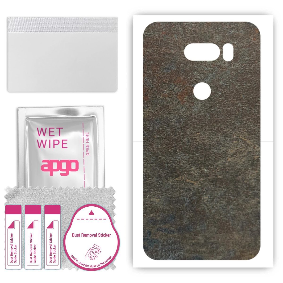 Folia naklejka skórka strukturalna na TYŁ do LG V35 ThinQ - Kamień Księżycowy - apgo SKINS