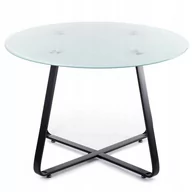 Stoły - H&S Decoration Szklany stół okrągły Tika Black 110 cm HH-328B - miniaturka - grafika 1