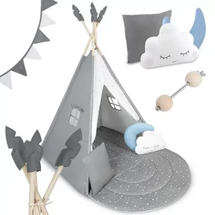 Namiot tipi dla dzieci NK-406 Nukido - szary - Namioty i tipi dla dzieci - miniaturka - grafika 1