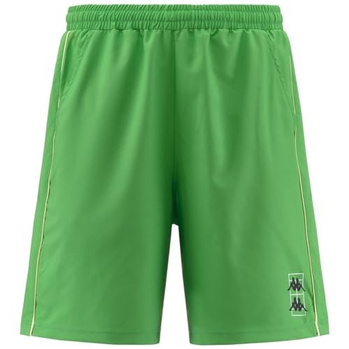 Kappa Kombat Padel Fivio Wygodne i stylowe szorty sportowe, kolor zielony fluo i żółty Lt Sulphur, rozmiar M