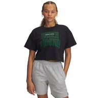 Koszulki sportowe damskie - Koszulka damska Under Armour VARSITY MIX HW SS CROP - miniaturka - grafika 1