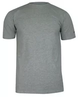 Koszulki męskie - T-shirt Popielaty Gładki Bawełniany, Męski, Krótki Rękaw, U-neck -PAKO JEANS - Pako Jeans - miniaturka - grafika 1
