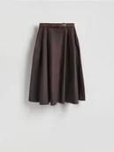 Spódnice - Reserved - Spódnica midi z paskiem - brązowy - miniaturka - grafika 1