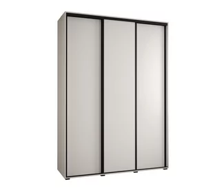 Szafa przesuwna wysoka Davos 1 170 gł. 60 biały + biały + czarny - Szafy - miniaturka - grafika 1