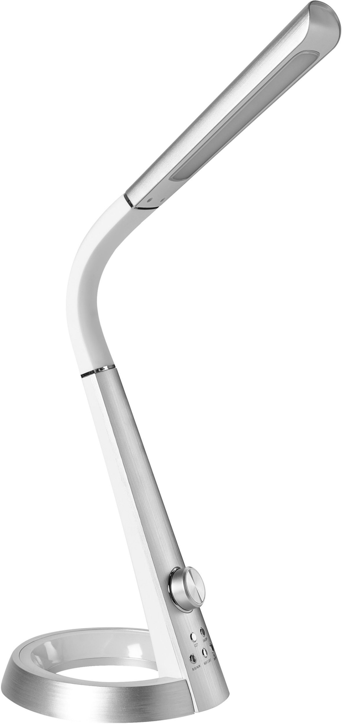 Lampka biurkowa Beliani Lampa biurkowa LED CANOPUS Z portem USB Srebrny