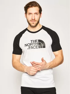 Koszulki męskie - The North Face T-Shirt Raglan Easy Tee NF0A37FVLA91 Biały Regular Fit - grafika 1
