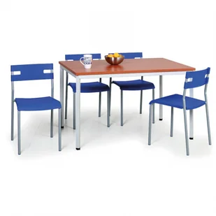 B2B Partner Stół do jadalni i stołówki, ciemnoszara konstrukcja, 1200x800 mm, brzoza 555253 - Stoły - miniaturka - grafika 3