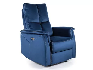 Fotel Rozkładany Neptun Velvet Bluvel 86 Granatowy - Inne meble do salonu - miniaturka - grafika 1