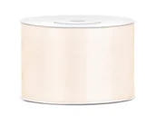 Pasmanteria - PartyDeco Tasiemka satynowa, kremowa jasna, 50 mm / 25 m TS50-079J - miniaturka - grafika 1