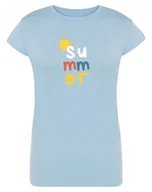 Koszulki i topy damskie - T-Shirt damski kolorowy nadruk SUMMER r.M - miniaturka - grafika 1