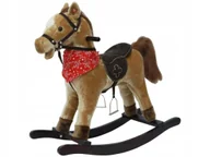 Skoczki dla dzieci - KOŃ NA BIEGUNACH BRĄZOWY, MADEJ - miniaturka - grafika 1