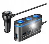 Ładowarki samochodowe - ŁADOWARKA SAMOCHODOWA SWISSTEN HUB QC 3.0 2x USB-C - miniaturka - grafika 1